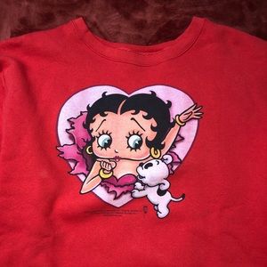 Madison Beer icon Betty Boop Red Sweatshirt ❤️
